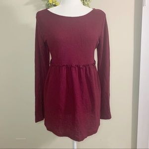 Isabel Maternity| Dark red maternity top